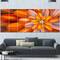 Designart - Massive Orange Fractal Flower - Floral Canvas Art Print